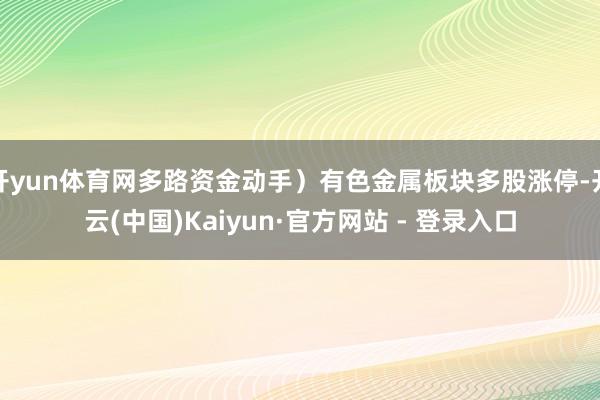 开yun体育网多路资金动手）有色金属板块多股涨停-开云(中国)Kaiyun·官方网站 - 登录入口
