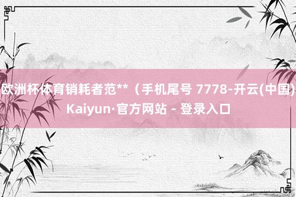 欧洲杯体育销耗者范**（手机尾号 7778-开云(中国)Kaiyun·官方网站 - 登录入口