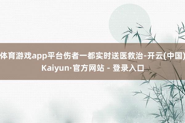 体育游戏app平台伤者一都实时送医救治-开云(中国)Kaiyun·官方网站 - 登录入口