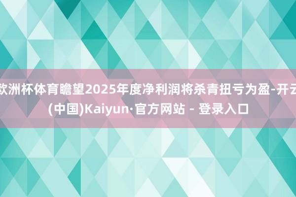 欧洲杯体育瞻望2025年度净利润将杀青扭亏为盈-开云(中国)Kaiyun·官方网站 - 登录入口